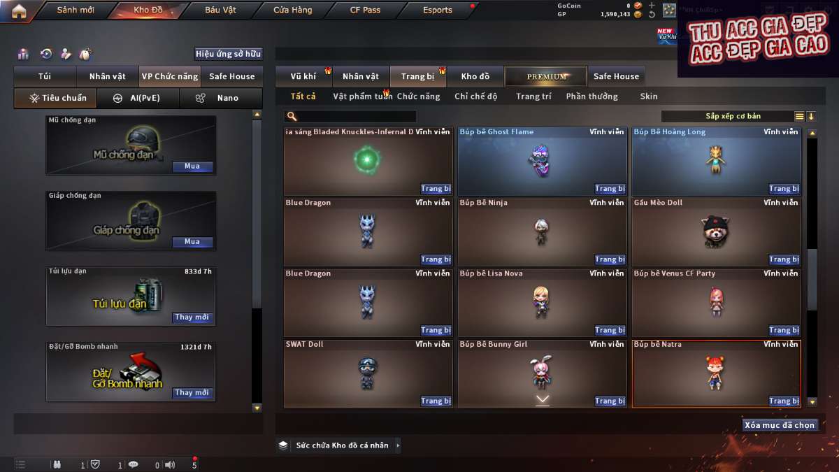 shop acc cf uy tin gia re